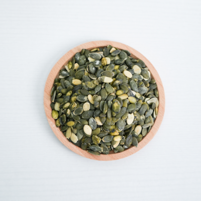 Shellless pumpkin seed kernels (A)